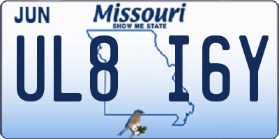 MO license plate UL8I6Y