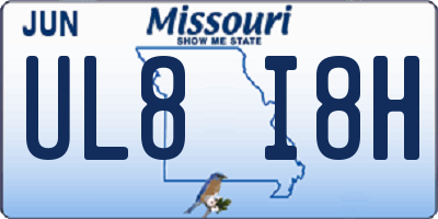 MO license plate UL8I8H