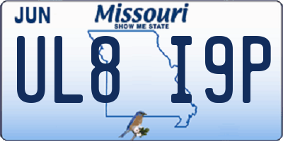 MO license plate UL8I9P