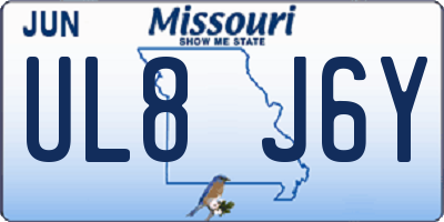 MO license plate UL8J6Y