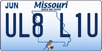 MO license plate UL8L1U