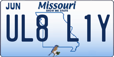 MO license plate UL8L1Y