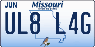 MO license plate UL8L4G