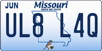 MO license plate UL8L4Q