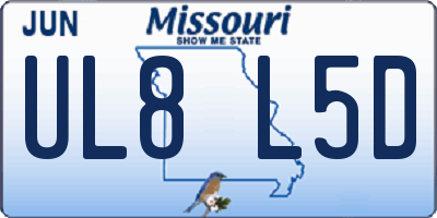 MO license plate UL8L5D