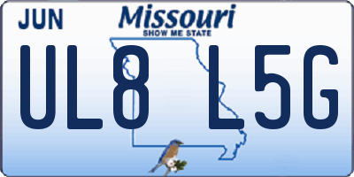 MO license plate UL8L5G