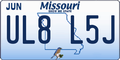 MO license plate UL8L5J