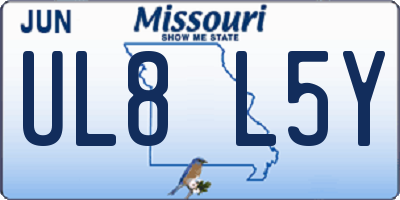 MO license plate UL8L5Y