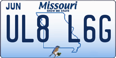 MO license plate UL8L6G