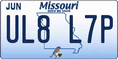 MO license plate UL8L7P