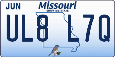 MO license plate UL8L7Q