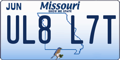 MO license plate UL8L7T