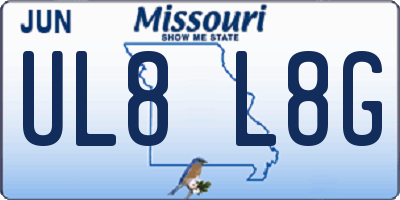 MO license plate UL8L8G