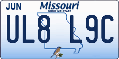 MO license plate UL8L9C