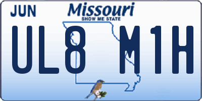 MO license plate UL8M1H