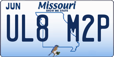 MO license plate UL8M2P