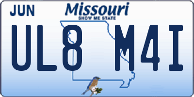 MO license plate UL8M4I