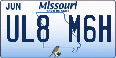 MO license plate UL8M6H