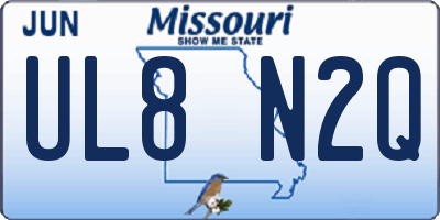 MO license plate UL8N2Q