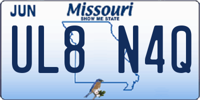 MO license plate UL8N4Q