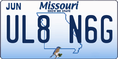 MO license plate UL8N6G
