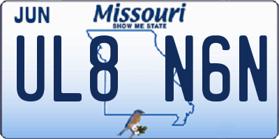MO license plate UL8N6N