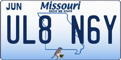 MO license plate UL8N6Y