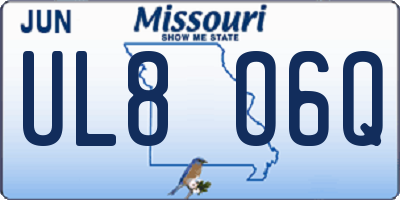 MO license plate UL8O6Q