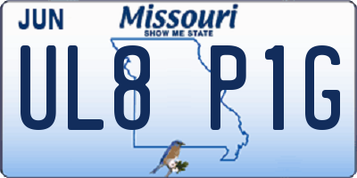 MO license plate UL8P1G