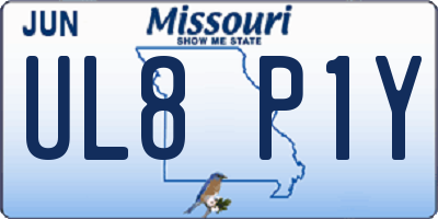 MO license plate UL8P1Y