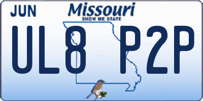 MO license plate UL8P2P