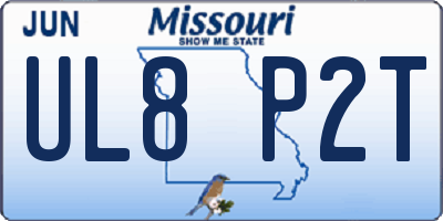 MO license plate UL8P2T