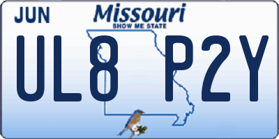 MO license plate UL8P2Y