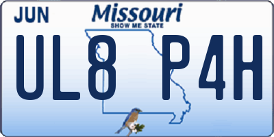 MO license plate UL8P4H