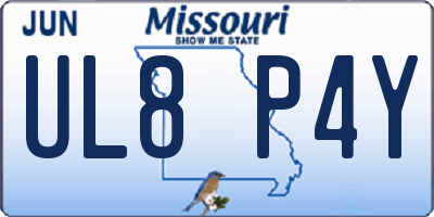 MO license plate UL8P4Y