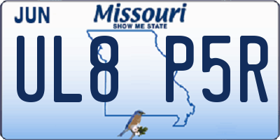 MO license plate UL8P5R