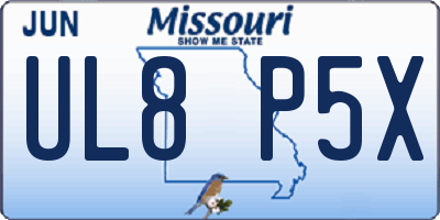 MO license plate UL8P5X
