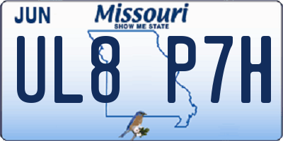 MO license plate UL8P7H