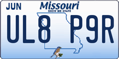 MO license plate UL8P9R