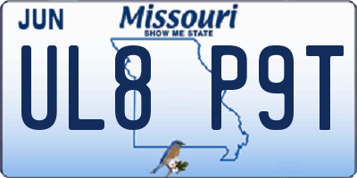 MO license plate UL8P9T