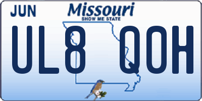 MO license plate UL8Q0H