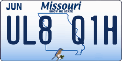 MO license plate UL8Q1H
