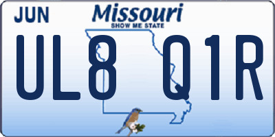 MO license plate UL8Q1R