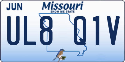 MO license plate UL8Q1V