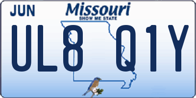 MO license plate UL8Q1Y