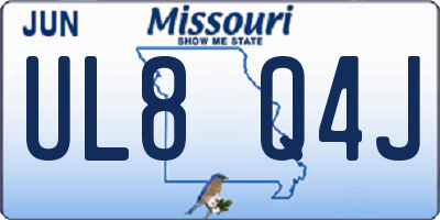 MO license plate UL8Q4J