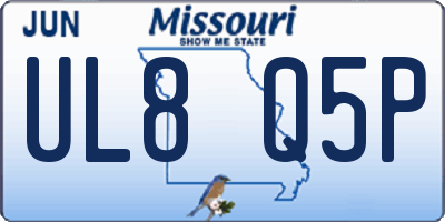 MO license plate UL8Q5P