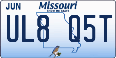 MO license plate UL8Q5T
