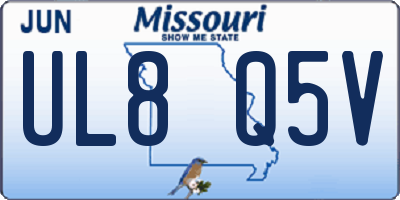MO license plate UL8Q5V