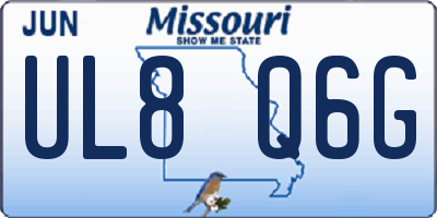 MO license plate UL8Q6G